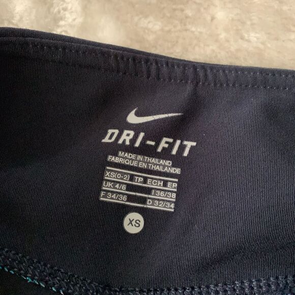 Nike Dri Fit Womens Wide Leg Blue Athletic XS Leggings - Picture 3 of 7